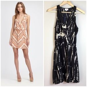 Parker Maya Silk Dress in Back & White